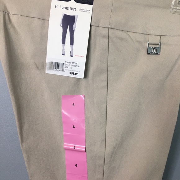 Crop pants-Stone color. Size 6. NWT. - Picture 2 of 5
